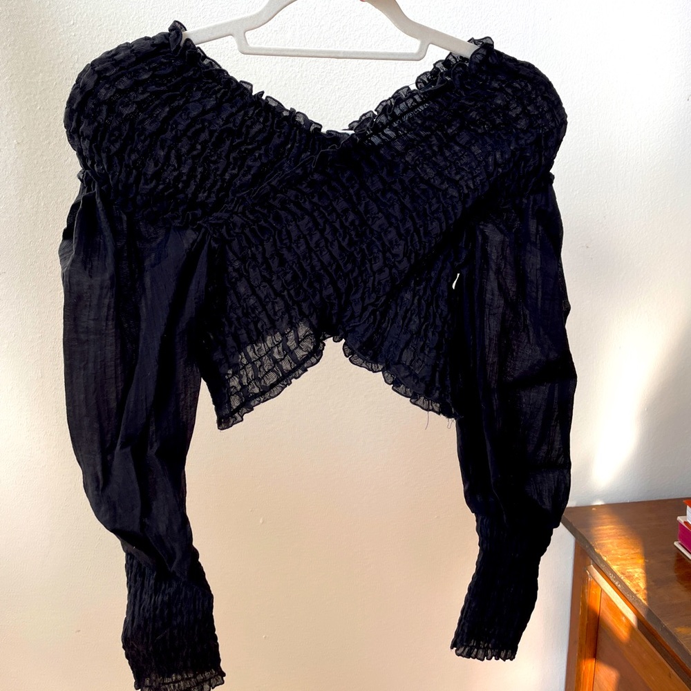 Zara cropped shirt